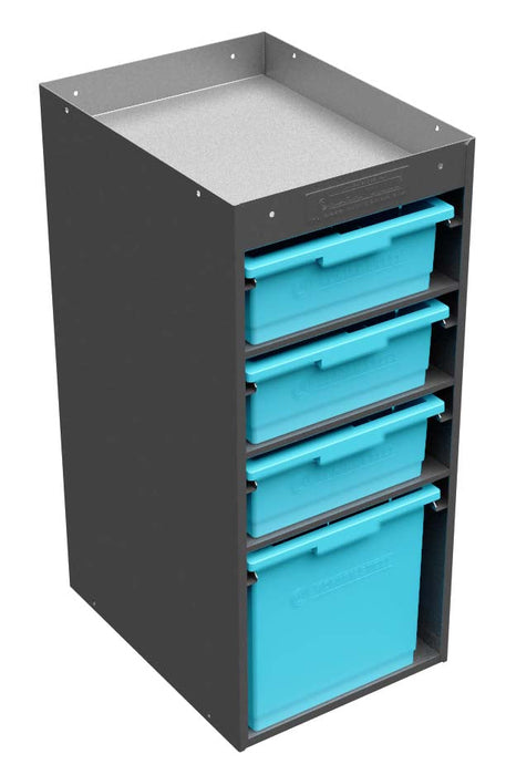 4-Bin Cabinet w/ Bins w/o Back