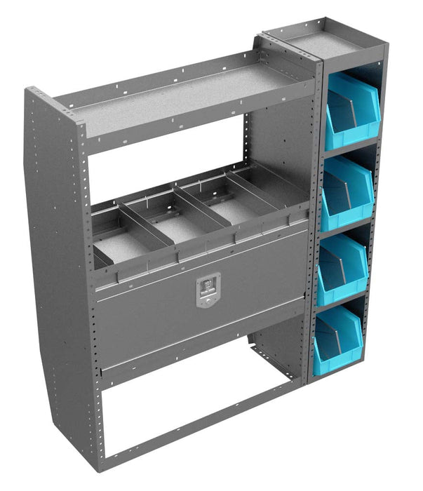 3-Shelf Unit w/ Door Kit, Dividers & Bins